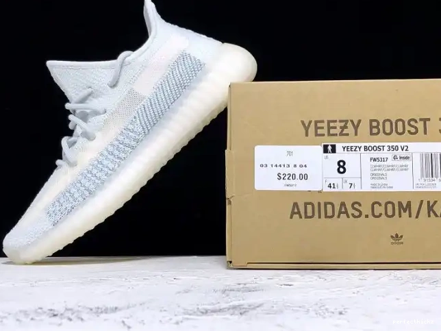 White Adidas Reflective Boost FW5317 Yeezy 350 V2 Cloud 0501